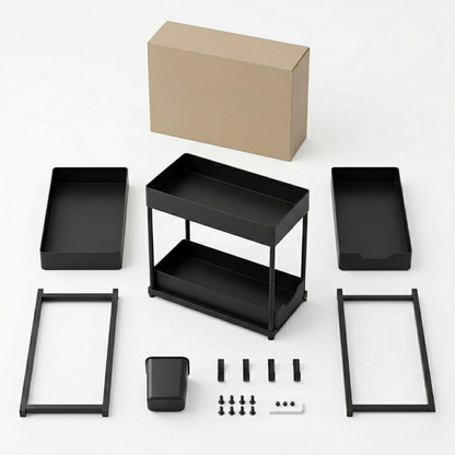 ShelfSync – ZoneTidy™ 2-laags Organizer Rek