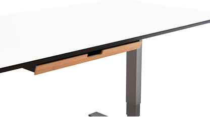 WIRSCHDA Tiroir de bureau en bambou de qualité supérieure - Organiseur de bureau plat et extensible - Tiroir pour bureau à domicile et tables réglables en hauteur - Système de rangement de bureau en