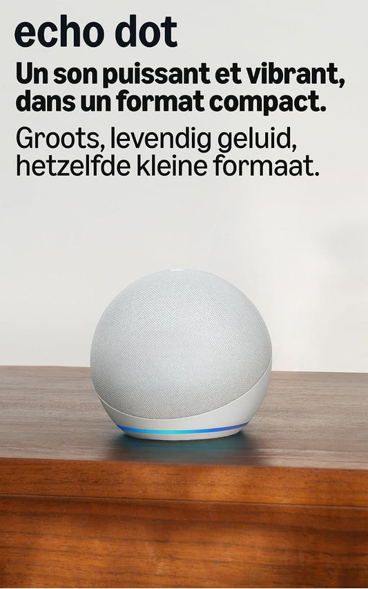 Echo Dot (Nieuwste generatie) | Krachtig, levendig geluid – Wifi en Bluetooth-luidspreker met Alexa | Antraciet