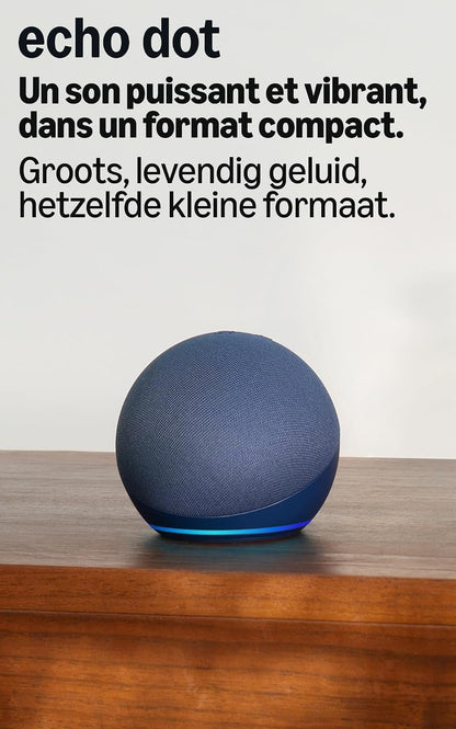 Echo Dot (Nieuwste generatie) | Krachtig, levendig geluid – Wifi en Bluetooth-luidspreker met Alexa | Antraciet