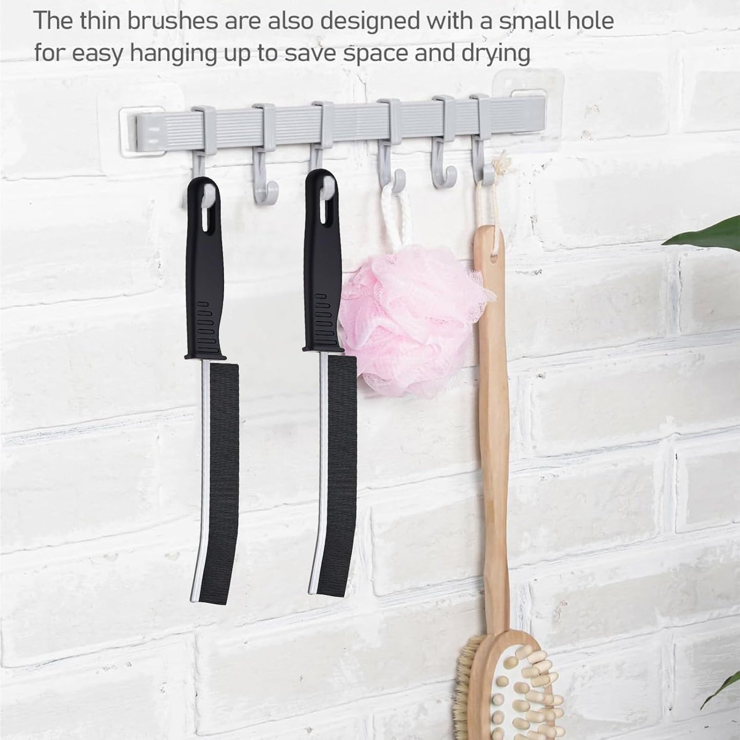 Laphontab Corner Cleaning Brush Set of 4 – Stiff Bristle Grout & Gap Scrubber