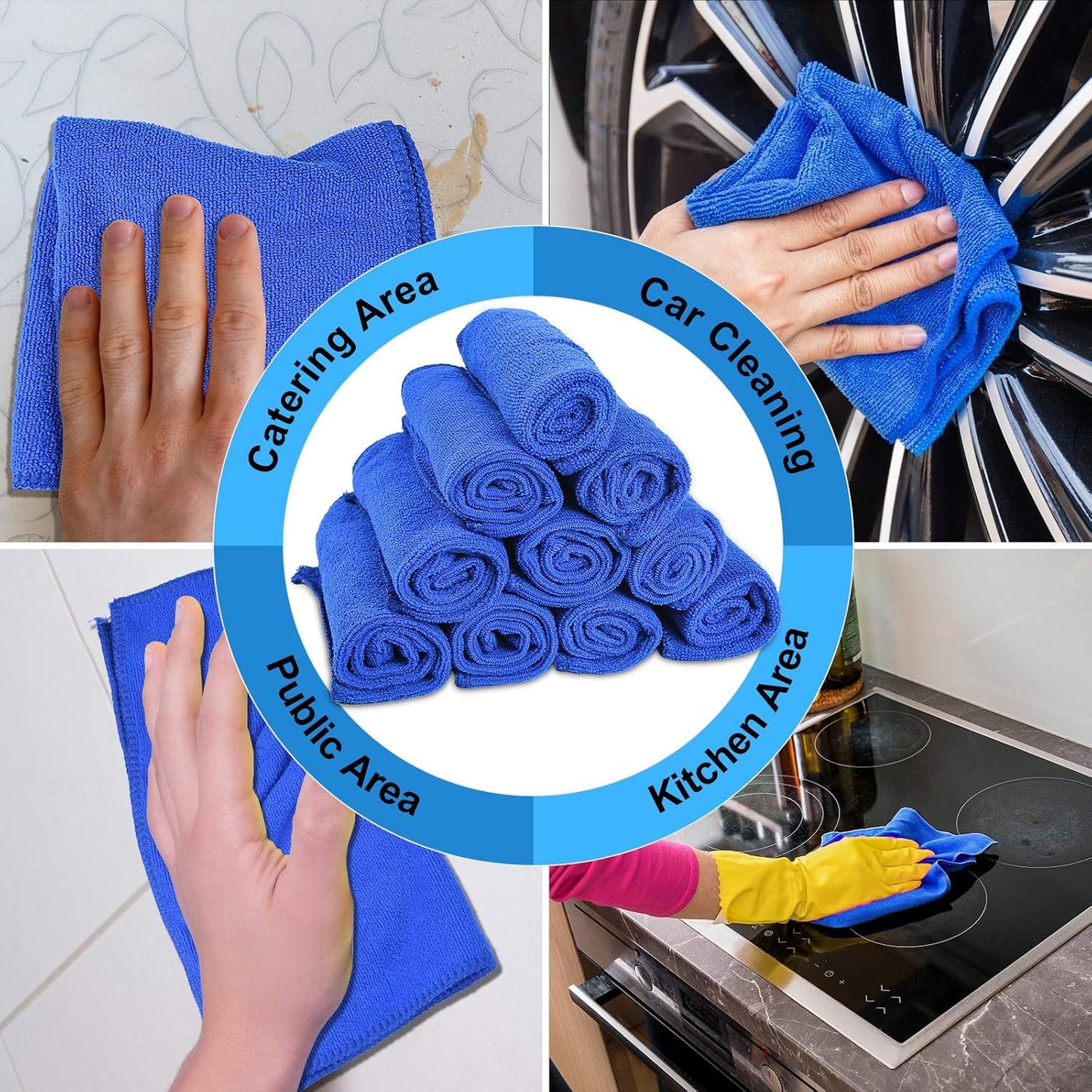 Set van microvezel autopoetsdoeken